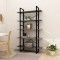 Gossi biblioteca cu 5 rafturi, gri, 100x30x175 cm, lemn masiv de pin