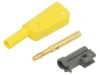 Conector Banană 4mm 19A 1kV Galben Izolat