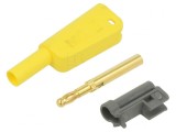 Conector Banană 4mm 19A 1kV Galben Izolat