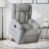 VidaXL Fotoliu electric rabatabil cu ridicare, gri deschis, textil 3205340