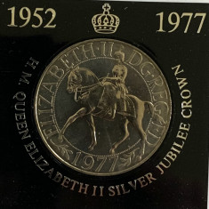 MAREA BRITANIE 25 PENCE 1977,,,( ELIZABETH II-SILVER JUBILEE.) foto