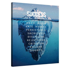 Tablou Canvas, Tablofy, Success Island &middot; Iceberg &middot; Theory of Success, Printat Digital, 90 &times; 120 cm
