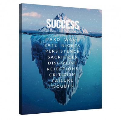 Tablou Canvas, Tablofy, Success Island &amp;middot; Iceberg &amp;middot; Theory of Success, Printat Digital, 90 &amp;times; 120 cm foto
