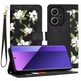 Husa flipcraft pentru xiaomi redmi note 13 pro plus - protectie 360, design floral, flowers of the dawn