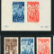 1943 , Lp 154 I , LP 154 II , Consiliul de patronaj , colita ned. + serie - MNH