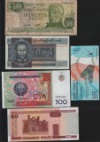 Set 5 bancnote de prin lume adunate (cele din imagini) #67, America Centrala si de Sud