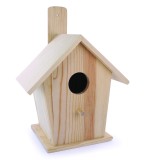 Casuta mare pentru pasarele 23 cm x 16 cm x 12 cm - lemn natur