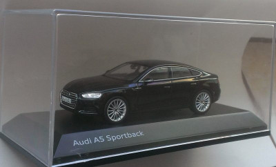 Macheta Audi A5 Sportback MK2 2016 negru - Spark 1/43 foto