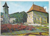 bnk cp Piatra Neamt - Biserica si turnul lui Stefan - uzata - marca fixa