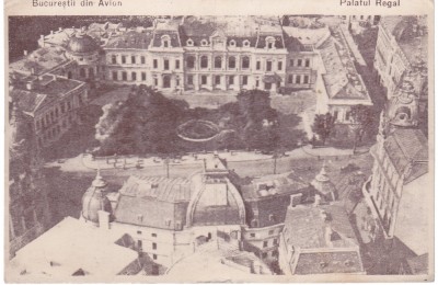 AMS% - ILUSTRATA BUCURESTII DIN AVION , PALATUL REGAL - NECIRCULATA foto