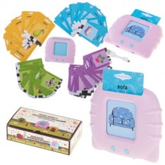 Joc educativ cu 112 cartonase educationale cu cititor audio, alimentare USB limba engleza
