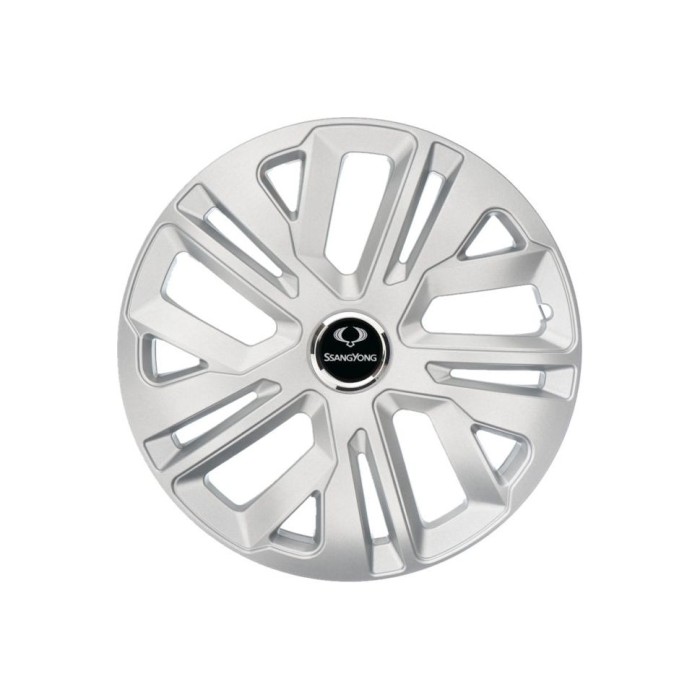 Set 4 Capace Roti 15 inchi (R15) Raven Gri, Compatibile Cu SsangYong
