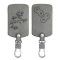 Husa Cheie Auto pentru Renault / Dacia - 4 Butoane - Keyless Go, Piele nabuc, Gri, 48568.12