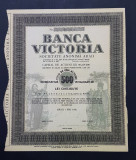 Actiune nominativa din 1936 , banca Victoria Arad , titlu , actiuni