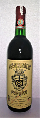 C 72, VIN ROSU, CHIANTI POMINO, DOC, FRESCOBALDI, Recoltare 1973 CL 72 GR 12,7 foto