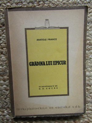 Anatole France - Gradina lui epicur foto