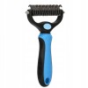 Perie Trimmer Caini Pisici Springos, 17+9 Dinti, Descalcire Blana, Albastru/Negru - Ingrijire Profesionala Animale