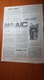 revista mozaic martie 1990-papillon de timisoara,nichifor crainic