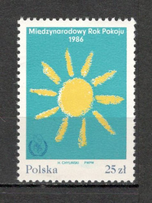 Polonia.1986 Anul international al pacii MP.188 foto