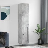 Cumpara ieftin Dulap &icirc;nalt, gri beton, 34,5x34x180 cm, lemn prelucrat