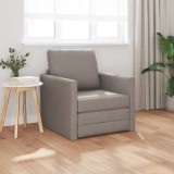 Canapea Extensibilă cu pernă Gri taupe 74 x 77 x 81 cm țesătură