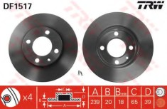 Disc frana VW POLO Variant (6KV5) (1997 - 2001) TRW DF1517