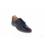 Cumpara ieftin Oferta marimea 42pantofi barbati casual din piele naturala, culoare bleumarin cu maro - LPBDANYBLM