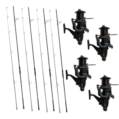 Set Complet 4 Lansete Crap 3,90 m, 3,75 lbs cu 4 Mulinete Long Cast 7000 Baitrunner, 11 Rulmenți foto