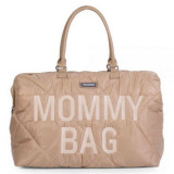 Geanta de infasat matlasata Childhome Mommy Bag Bej