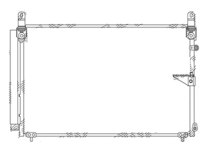 Condensator climatizare Lexus LS, 10.2000-06.2003, motor 4.3 V8, 207 kw benzina, cutie automata, full aluminiu brazat, 745 (705)x453 (428)x16 mm, cu