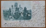 Carte postala circulata , Bucuresti , Biserica Domnita Balasa , 1902 , clasica