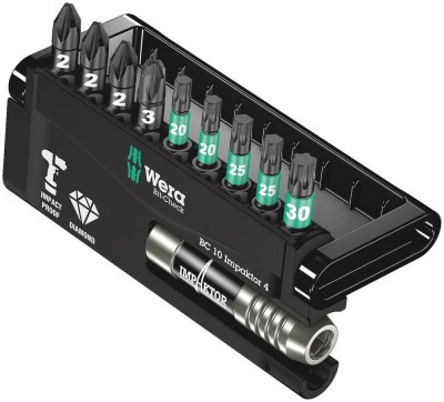 Set de biti Bit-Check 10 Impaktor 4, 10 de piese, Wera 05057417001 HardWork ToolsRange foto