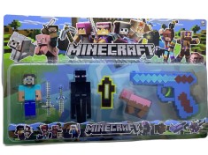 Set figurine Minecraft Village&amp;Pillage Enderman