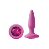 Cumpara ieftin Dop Anal Cu Bijuterie Glams Mini Pink Gem, 8.5 cm, NS Toys