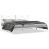 VidaXL Cadru de pat metalic cu tăblie, alb, 193x203 cm
