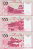 !!! CHINA - FANTASY NOTE - 3 X 100 YUAN 2021 , OPERA NATIONALA BEIJING - UNC