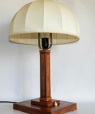Veioza realizata din lemn cu intarsii cu influente biedermeier