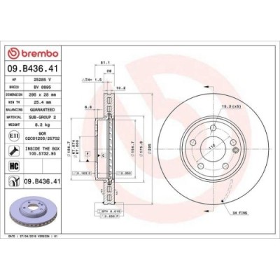 Set disc frana Mercedes Clasa A (W176) 06.12-05.18, B-Class Sports Tourer (W246 W242) 10.11-12.18, Cla Coupe (C117) 01.13-03.19, Cla Shooting Brake ( foto