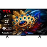 Televizor QLED TCL 43C655, 108 cm, Smart Google TV, 4K Ultra HD, Clasa F (Model 2024)