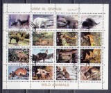 A12 S7 10 - Timbre foarte vechi - Umm all Qiwain - animale salbatice - bloc filatelic