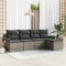 vidaXL Set de canapele pentru grădină cu pernă 5 pcs Gri Rattan poli 3345319
