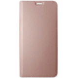 Husa tip carte cu stand Magnet Skin roz auriu pentru Samsung Galaxy S9
