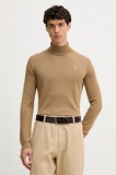 Karl Lagerfeld pulover de l&acirc;nă culoarea maro, light, cu guler, 554399.655058