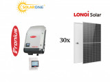 Kit sistem fotovoltaic 15 kW trifazat, invertor Fronius si 30 panouri Longi Solar 500W