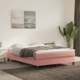 Saltea de pat cu arcuri, roz, 140x200x20 cm, catifea GartenMobel Dekor, vidaXL