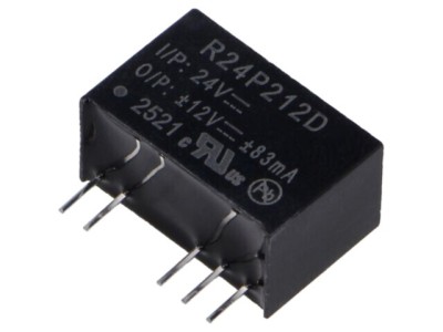 Convertor DC/DC RECOM 2W 21,6-26,4V la 12V 83mA R24P212D foto