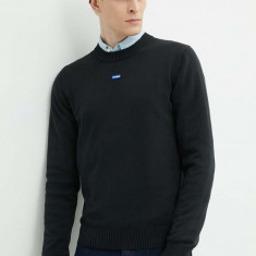 Hugo Blue pulover de bumbac culoarea negru, light, 50514698
