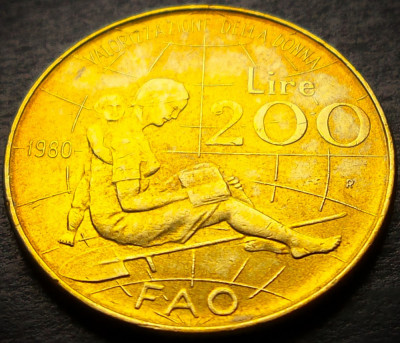 Moneda FAO 200 LIRE - ITALIA, anul 1980 * cod 3535 foto
