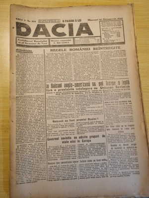 Dacia 27 octombrie 1943-ziua regelui mihai,stiri al 2-lea razboi mondial,deva foto