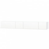 Cumpara ieftin Comode TV, 2 buc, PAL, 120x40x34 cm, alb extralucios